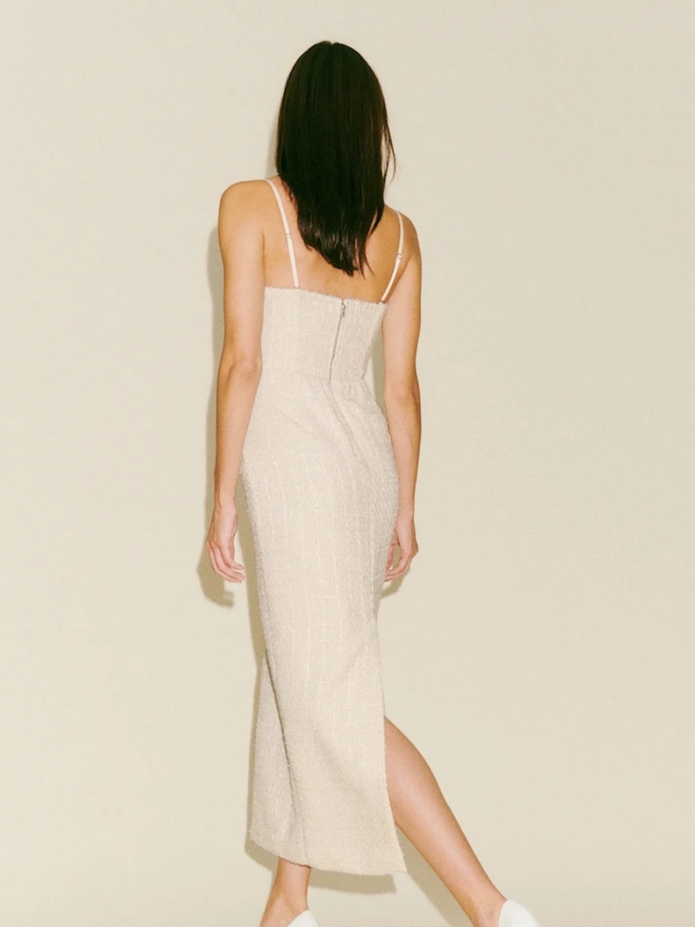 Reformation Lakia Dress Ivory - Size 6 - Picture 2 of 13